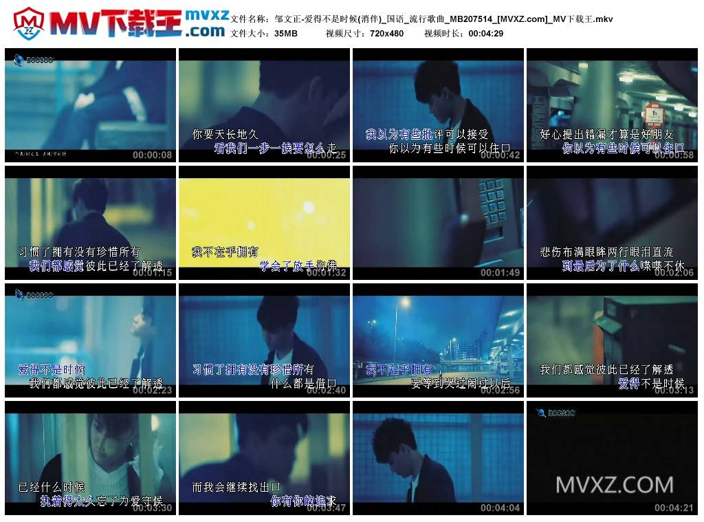 邹文正-爱得不是时候(消伴)_国语_流行歌曲_MB207514